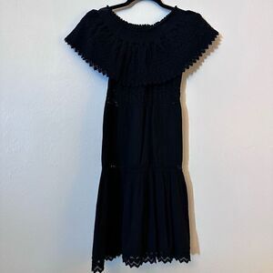 Giocam Off The Shoulder Lace 509 Mini Dress Malu Black Size XS
